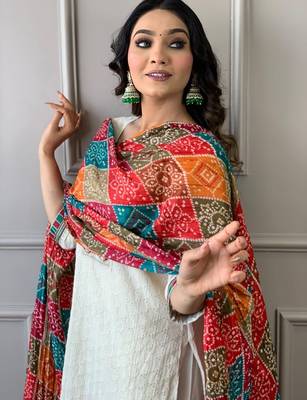 White Cotton Schiffli Chikankari Kurta set 4