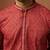 Men red cotton bandhani embroidered kurta - premium gems work traditional wear