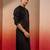 Mens black cotton millennium kurta lace detail - navratri festive wear