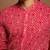 Men red cotton cambric bandhani kurta - summer casual traditional wear