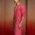 Men red cotton cambric bandhani kurta - summer casual traditional wear