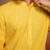 Men yellow cotton cambric bandhani kurta - summer casual festive wear