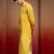 Men yellow cotton cambric bandhani kurta - summer casual festive wear