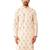 Men's cream cotton kurta - printed casual wear summer collection