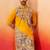 Men yellow cotton digital print kurta - premium figures print festive traditional wear