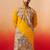 Men yellow cotton digital print kurta - premium figures print festive traditional wear