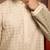 Men's green ombre long kurta - cambric cotton sequin embroidered festive wear