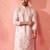Men's pink cotton muslin kurta - embroidered festive summer wear