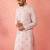 Men's pink cotton muslin kurta - embroidered festive summer wear