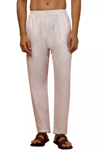 white cotton pyjamas - premium simran cotton festive wear