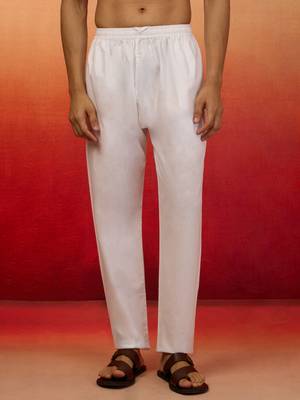 white cotton pyjamas - premium simran cotton festive wear 2