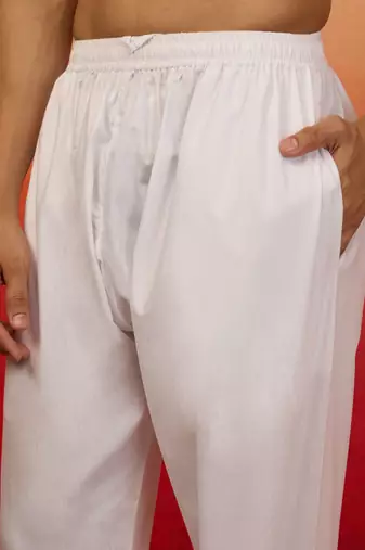 white cotton pyjamas - premium simran cotton festive wear
