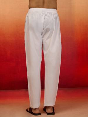 white cotton pyjamas - premium simran cotton festive wear 5