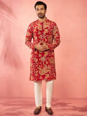 cream viscose pyjama - traditional festive bottom wear 5