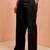 Men black cotton lycra wide leg pant - zip button elastic waist party festive wear