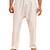 Men cream viscose pyjama - solid pattern drawstring elastic waist festive ethnic wear