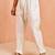 Men cream viscose pyjama - solid pattern drawstring elastic waist festive ethnic wear