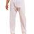 Men white cotton pyjama - solid pattern drawstring elastic waist festive ethnic wear