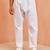 Men white cotton pyjama - solid pattern drawstring elastic waist festive ethnic wear