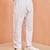 Men white cotton pyjama - solid pattern drawstring elastic waist festive ethnic wear