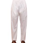 Mens white cotton millennium aligarh pyjama - navratri ethnic wear