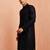 Men black rayon sherwani - sequin embroidery mandarin collar festive wedding wear