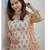 Floral White Yellow Cotton Elegant Block Print Kurti with Afghani Pant Dupatta