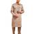 Men grey fine satin kurta pyjama set - shirt collar button placket casual party wear
