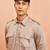 Men grey fine satin kurta pyjama set - shirt collar button placket casual party wear