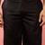 Men's black fine satin pants - festive traditional bottoms