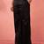 Men's black fine satin pants - festive traditional bottoms