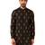 Men's black fine satin kurta - embroidered mid-length festive wear