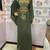 Olive Green Embroidered Designer Stitched Kaftan with Golden Bead & Stone Work