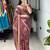 beat color  all over printed shimmer saree with unstitched blouse
