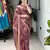 beat color  all over printed shimmer saree with unstitched blouse