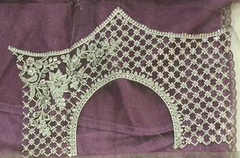 Chiffon Embroidery Sequence Work Saree with Unstitched Blouse Piece 7