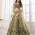 Mehendi green net sequin embroidered lehenga Choli