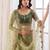 Mehendi green net sequin embroidered lehenga Choli