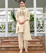 Women Heavy Rayon Straight Kurta With Pant And Dupatta Suit Set 
