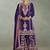 Violet chinon embroiedered palazzo suit