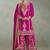 Rani pink chinon embroiedered palazzo suit