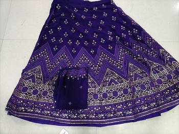 Purple georgette Sequin embroidery work lehenga choli with dupatta  3