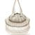 opal thread pearl white & silver pearl embellished velvet clutch