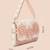 blush & bead dusty pink & pearl white floral cutwork embellished velvet clutch