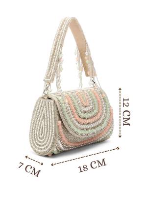 blush & bead silver & pastel multi crystal layered velvet clutch 4