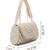 blush & bead silver & pastel multi crystal layered velvet clutch