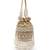 dewdrop fringe camel brown & pearl white ornate embellished velvet potli