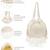 opal thread crystal white pearl beaded faux silk potli