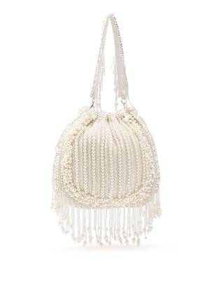 opal thread crystal white pearl beaded faux silk potli 5