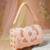 blush & bead pink & pearl white floral crystal beaded velvet clutch